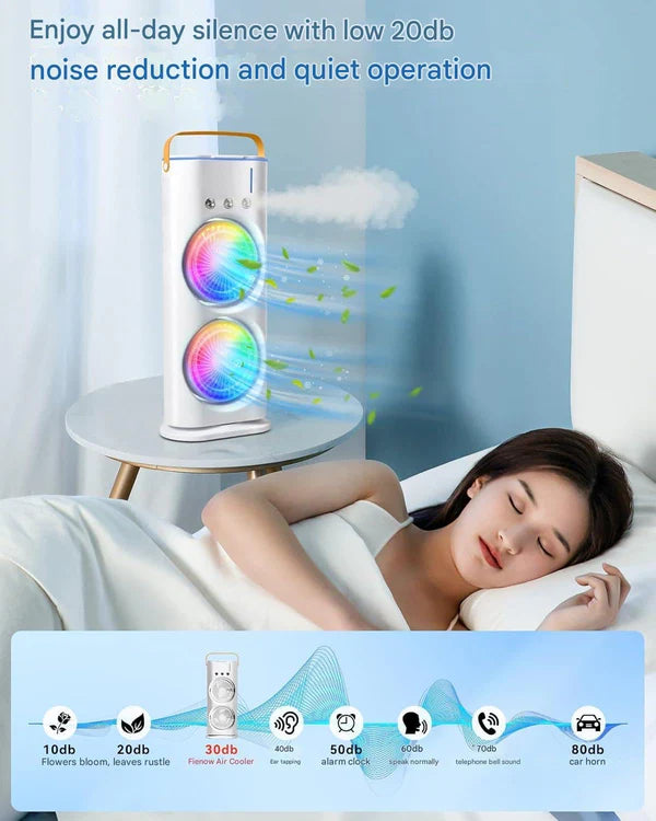 DUAL Fan Mini Cooler 4000mAh Double Ended Spray Fan ⭐⭐⭐⭐⭐(800 + REVIEWS)