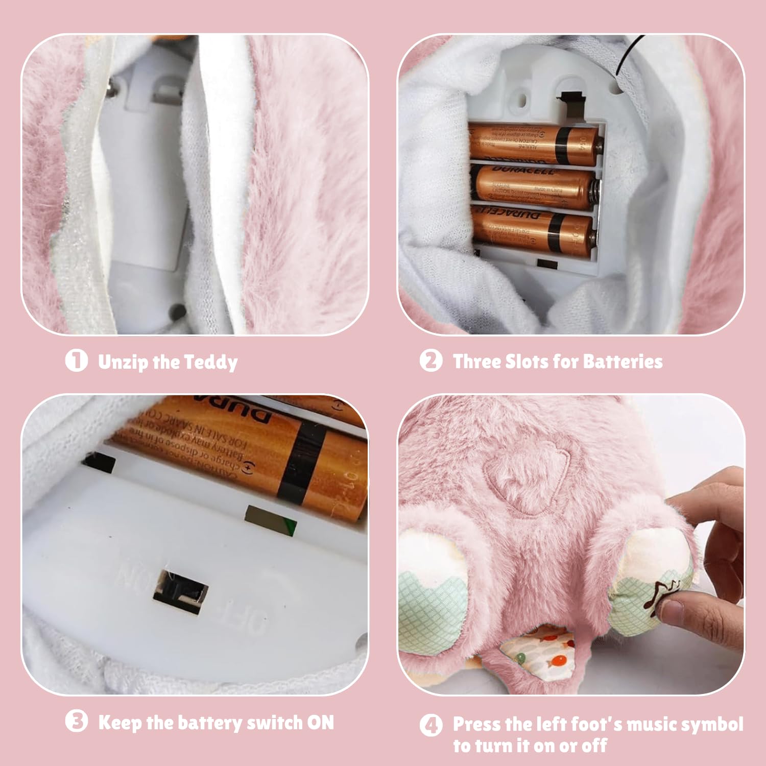 Breathing Teddy Bear Specially for Valentine Gift (TEDDY DAY) with Music